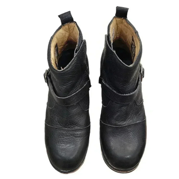 Street&Steel Leather Motorcycle Riding Hard toe Boots, Black, Men's 13 - Picture 3 of 9